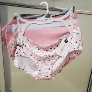 NWT Laura Ashley Multicolored, No Show Panties; Super Soft, 5Pk; XL. $45.